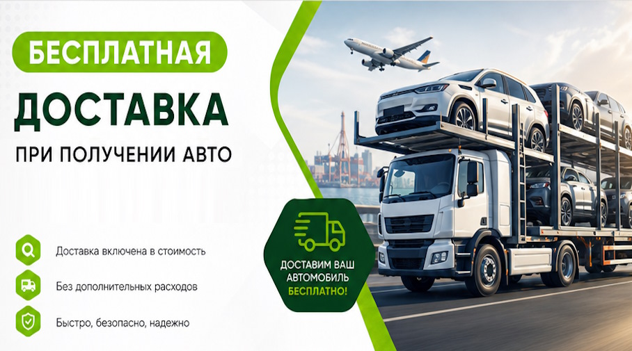 Акция! Бесплатная доставка по Новоуральске при получении авто